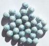 25 10mm Round Blue Sponge Lustre Beads