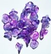 25 9mm Three Petal Drop Crystal Violet Tanzanite Flower Beads