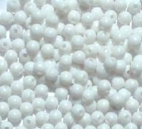 200 5mm Acrylic White Round Beads