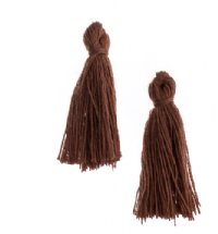 Pack of 10, 1 Inch Light Brown Cotton Tassels