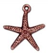 1 20mm TierraCast Antique Copper Starfish / Seastar Pendant
