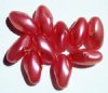 10 11x20mm Center Drilled Pink Lustre Glass Pearl Nuggets