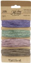 Dazzle-It! Vintage Color Mix 20lb Hemp Cord (Carded)