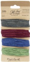 Dazzle-It! Earthy Pastel Color Mix 20lb Hemp Cord (Carded)