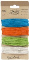 Dazzle-It! Bright Color Mix 20lb Hemp Cord (Carded)