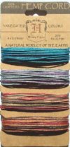 Hemptique Variegated  Color Mix 20lb Hemp Cord (Carded)