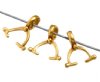 1 10mm Anti-Tarnish Brass Side Drilled Plain Pinch Bail