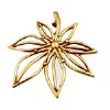 1 Anti-Tarnish Brass 32x29mm Open Flower Pendant