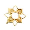 1 Anti-Tarnish Brass 30mm Flower Pendant