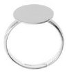1 Adjustable Nickel Ring with 12mm Pad