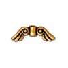 1 5x14mm Antique Gold TierraCast Small Angel Wing Bead