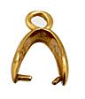 1 10mm Anti-Tarnish Brass Plain Bail