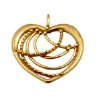 1 23mm Anti-Tarnish Brass Open Heart Pendant