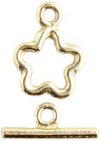 1 9mm Anti-Tarnish Brass Flower Toggle