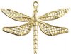 1 26x35mm Anti-Tarnish Brass Dragonfly Pendant
