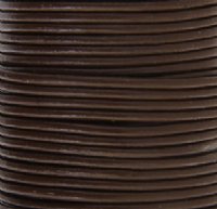25m of 2mm Round Brown Leather Cord