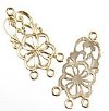 1 pair 35x17mm Anti-Tarnish Brass 3-Loop Chandelier Drop Earrings