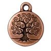 1 15mm TierraCast Antique Copper Tree of Life Pendant