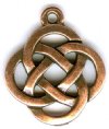 1 18mm TierraCast Antique Copper Open Round Celtic Knot Pendant