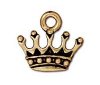1 10mm TierraCast Antique Gold Kings Crown Pendant