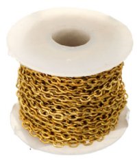 5 Meter Spool  3x2mm Rosary Link Brass Chain