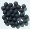 25 10mm Transparent Matte Black Diamond Round Beads