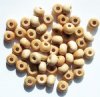 50 9x6.5mm Natural Crow Wood Beads