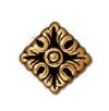 1 11mm TierraCast Antique Gold Luna Diagonal Bead