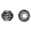 1 6x8mm TierraCast Antique Silver Celtic Spacer Bead