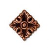 1 11mm TierraCast Antique Copper Luna Diagonal Bead