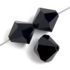 50 3mm Preciosa Jet Bicone Beads