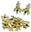 5 Pairs of 21x13mm Stamped Gold Plate Fancy Drop Earrings