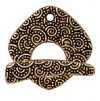 1 19mm TierraCast Antique Gold Square Spiral Toggle