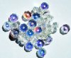 25 4x8mm Faceted Crystal AB Rondelle Beads