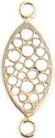 1 23x9mm Anit-Tarnish Brass Filigree Oval Connector / Link