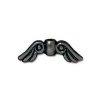 1 5x14mm Black TierraCast Small Angel Wing Bead