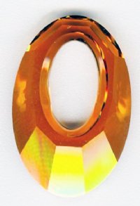 1 20mm Copper Crystal Swarovski Helios Pendant