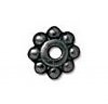 10 6mm TierraCast Black Beaded Heishi Spacer Beads