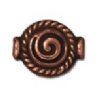 1 10mm TierraCast Antique Copper Fancy Spiral Bead