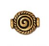 1 10mm TierraCast Antique Gold Fancy Spiral Bead
