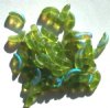 50 10mm Matte Olive AB Angel Wing Beads