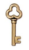 1 21mm TierraCast Antique Gold Key Pendant