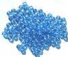50 6mm Light Sapphire Lustre Round Glass Beads