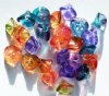 25 9mm Three Petal Drop Flower Bead Mix