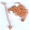 10 2 Inch Bright Copper Necklace Extenders With Heart