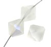 50 3mm Preciosa Matte Crystal AB Bicone Beads
