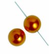 20 12mm Copper Glass Pearl Beads