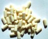 50 13x6mm Opaque Ivory Acrylic Tube Beads