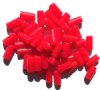 50 13x6mm Opaque Red Acrylic Tube Beads