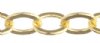 1 Meter of  5.4x5mm Flat Oval Gold Plated Chain